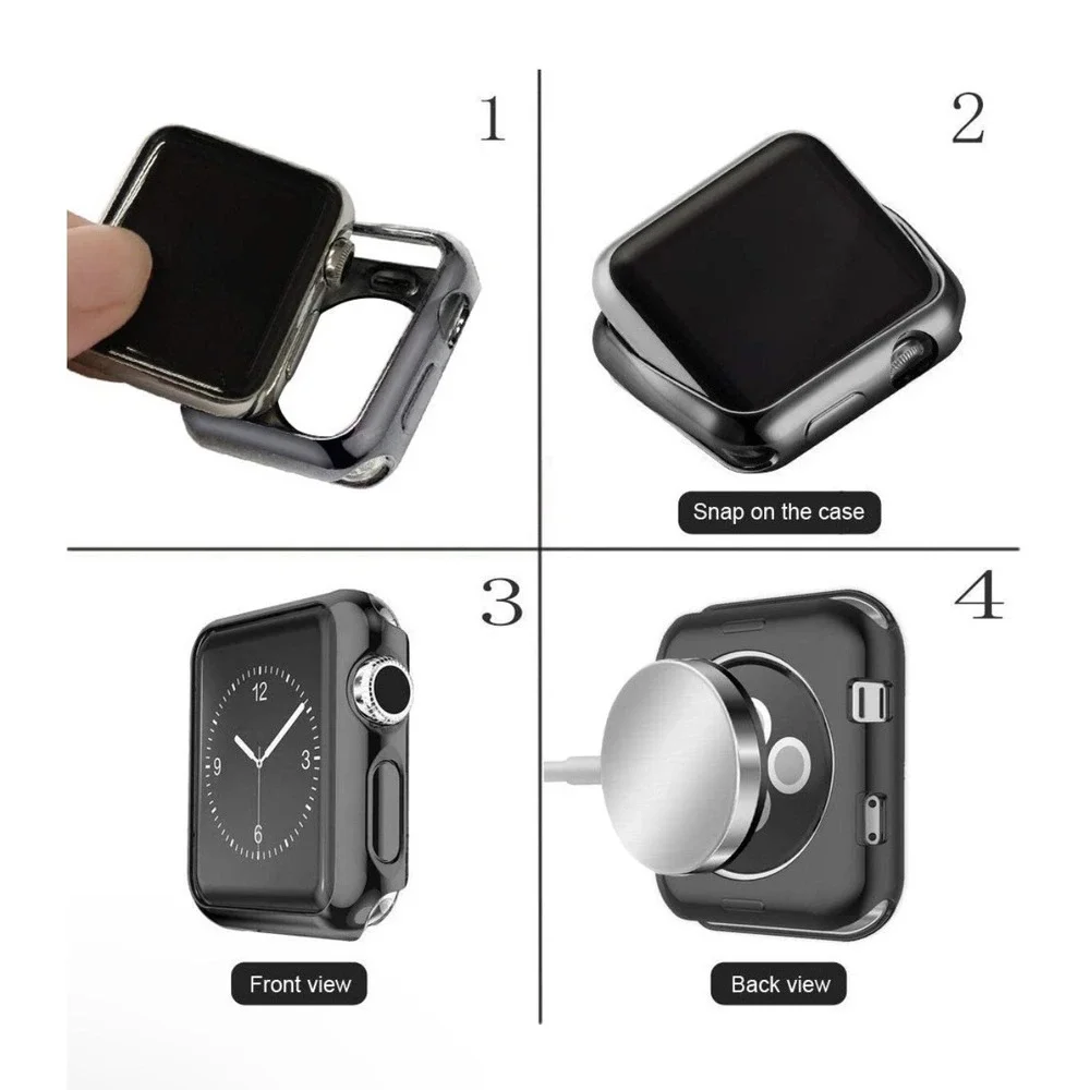 Compatible with Apple Watch Case 42mm, 5 Pack